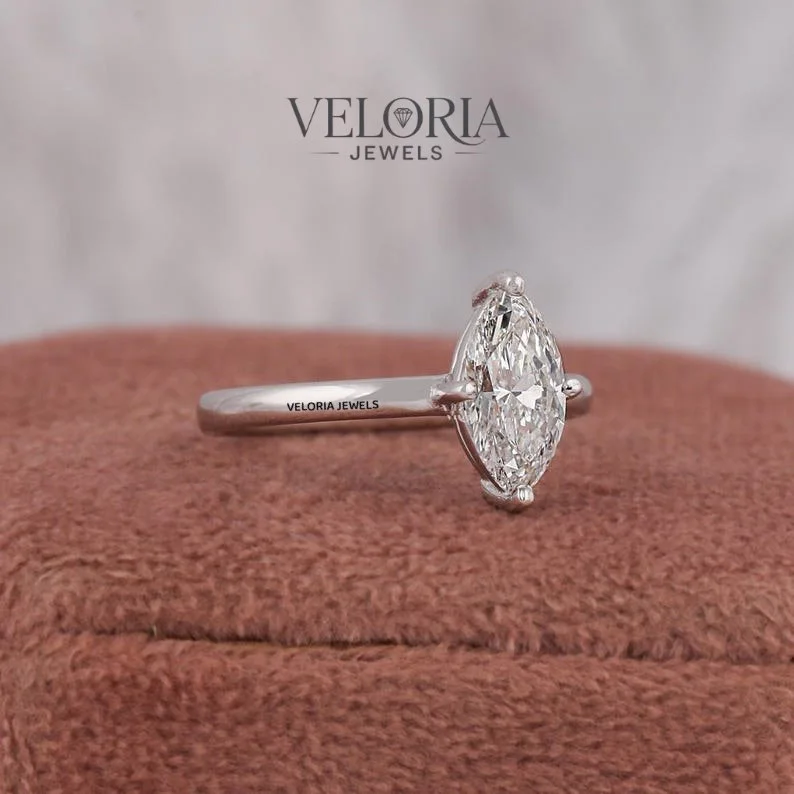 Classic Marquise Solitaire Ring — view 4