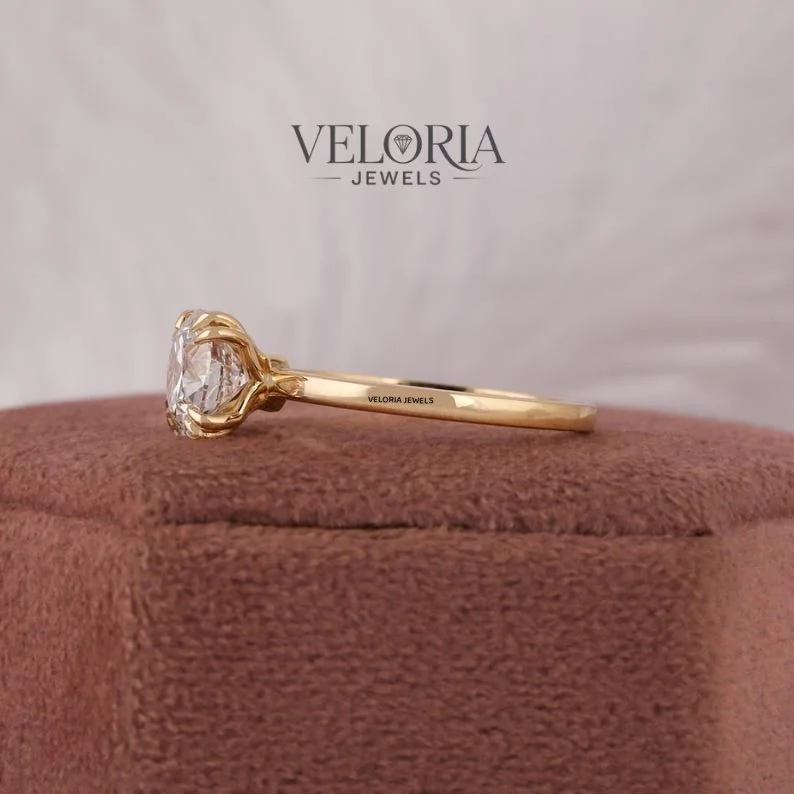 Pear Solitaire in Yellow Gold — view 3