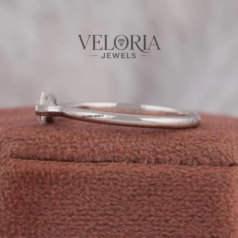 East-West Marquise Ring with Side Stones — view 2