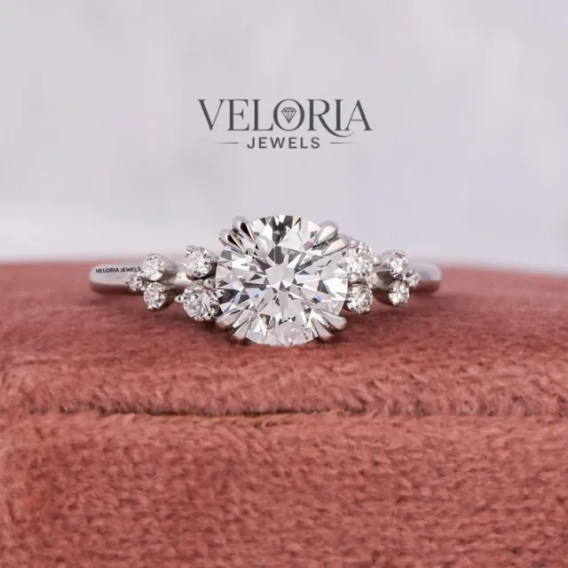 Round Diamond Cluster Ring
