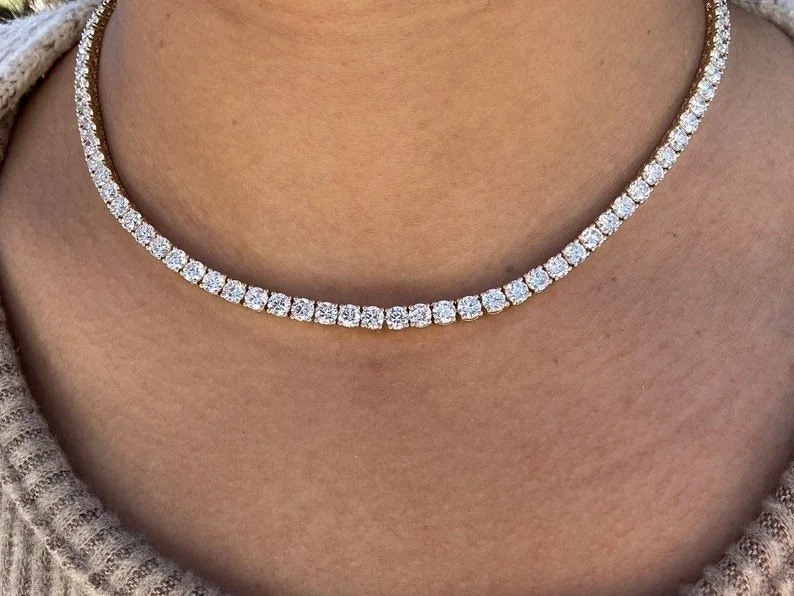 20 Carat Round Diamond Necklace — view 3