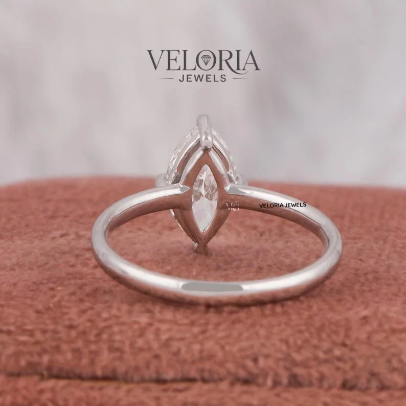 Classic Marquise Solitaire Ring — view 3