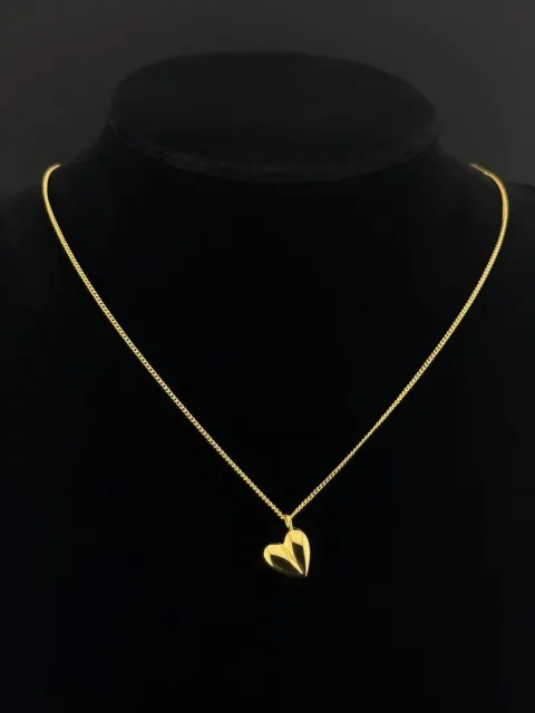 Gold-Plated Silver Heart Necklace