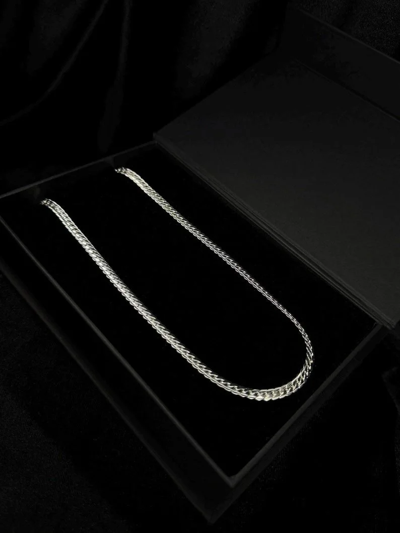 925 Sterling Silver Italian Curb Chain — view 3