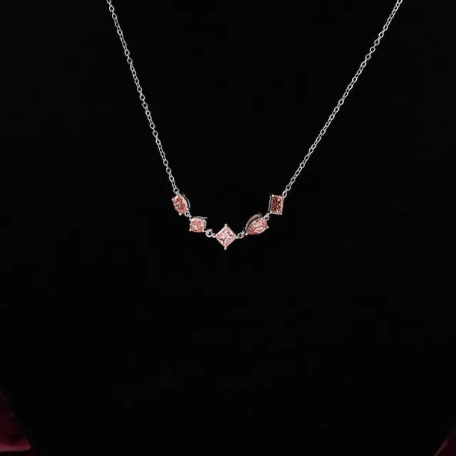 Pink Stone Bar Necklace