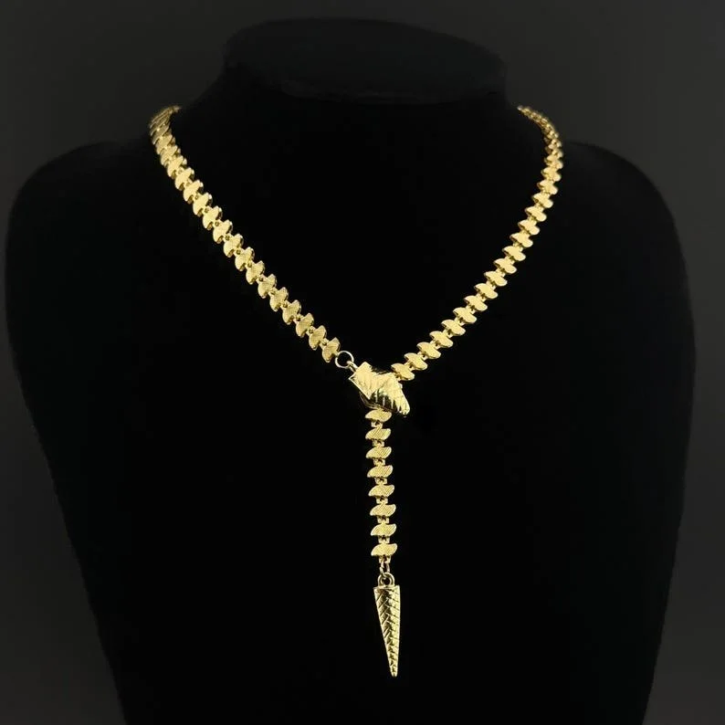 Gold Serpent Necklace — view 3