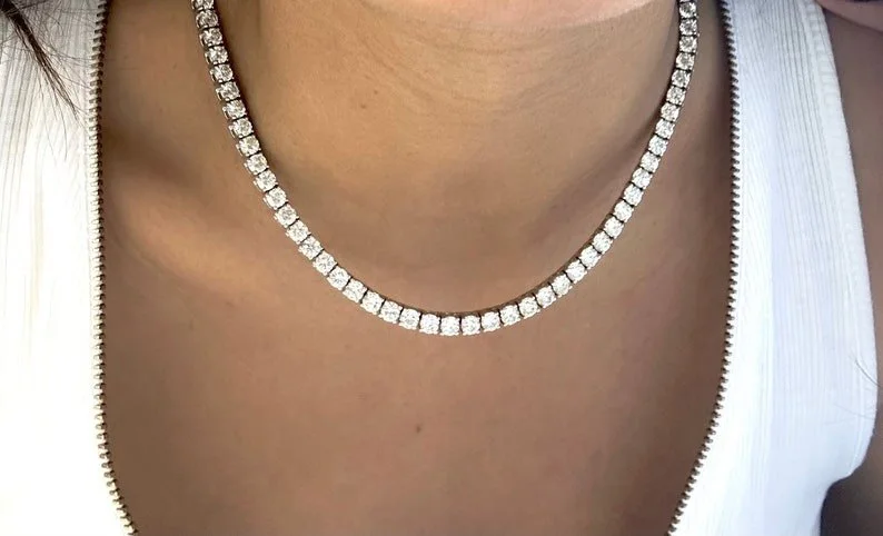 25 Carat Diamond Tennis Necklace — view 2