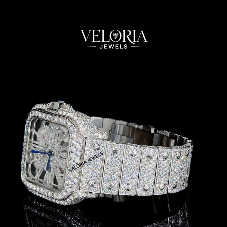 Iced Skeleton Square Watch — view 2
