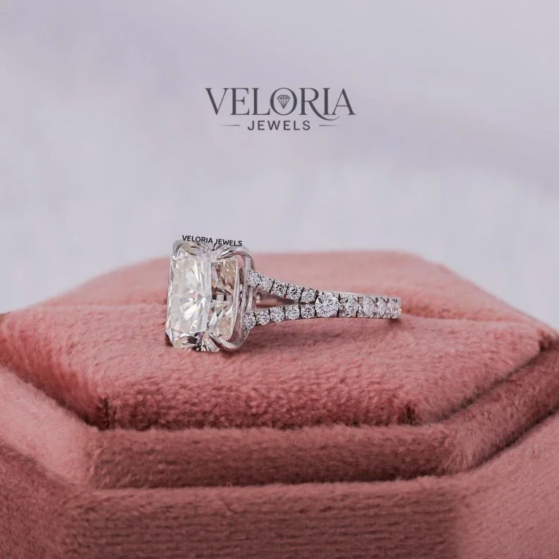 Radiant Split-Shank Pavé Ring — view 3