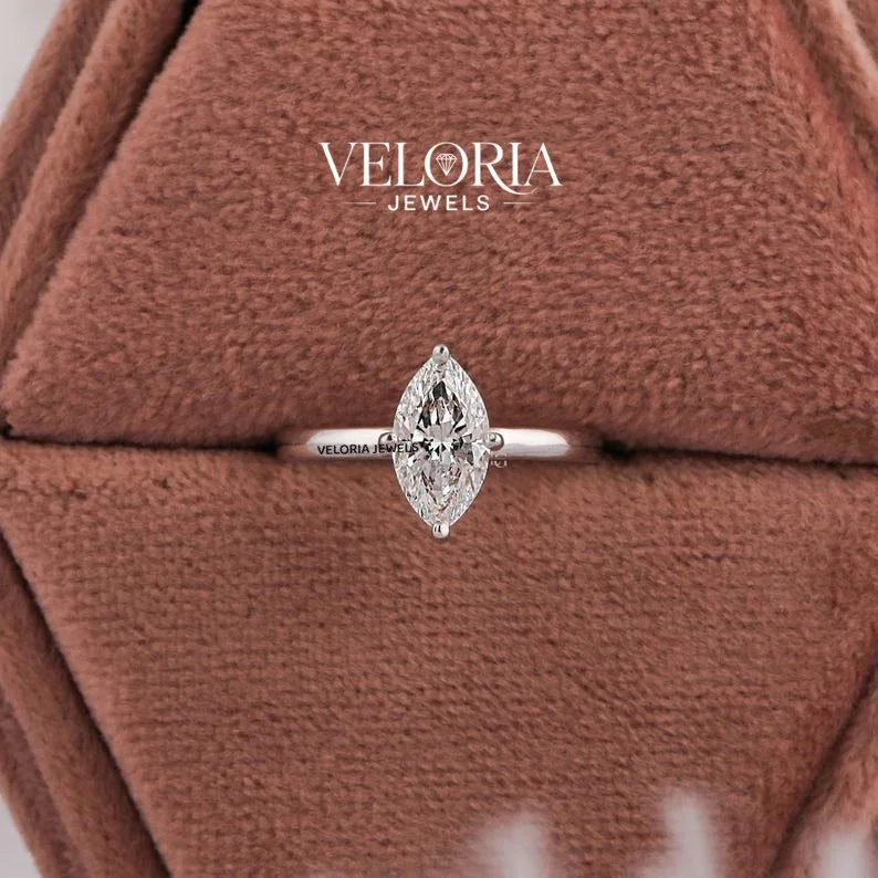 Classic Marquise Solitaire Ring — view 5