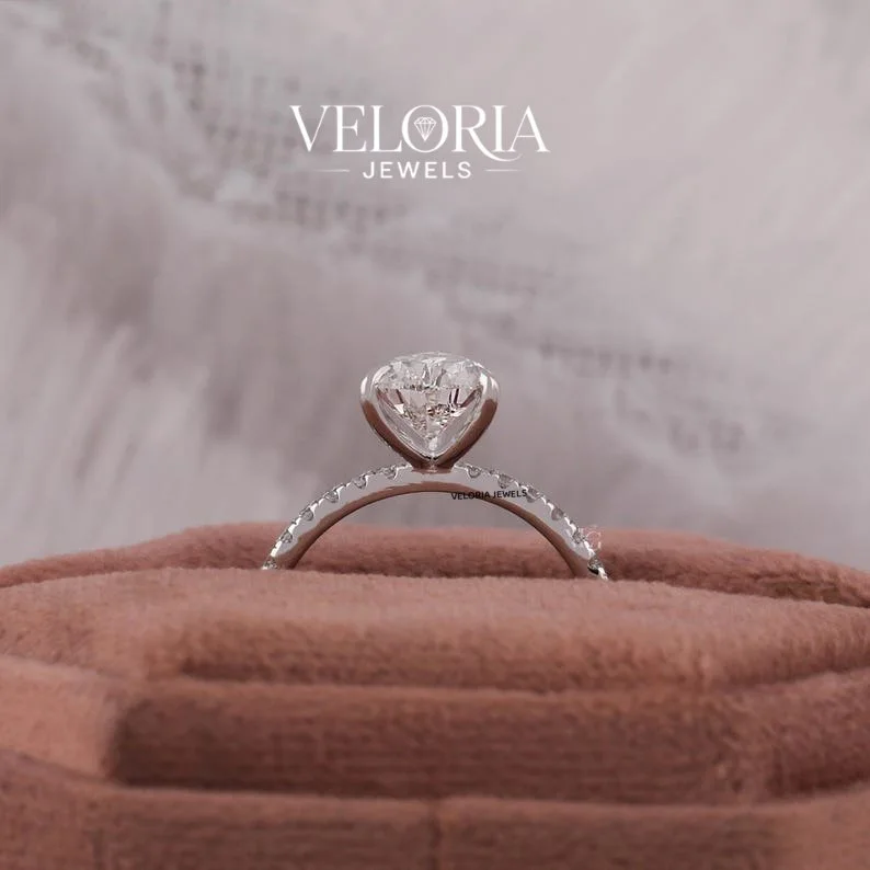 Pear Pavé Engagement Ring — view 4